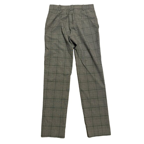 Mango MNG womens plaid suit pant cigarette trouser sz 2 green plaid pockets - Picture 5 of 9